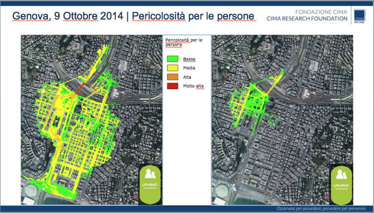 Fondazione Cima, Genova, Rasor, rischi, Bisagno, Fereggiano