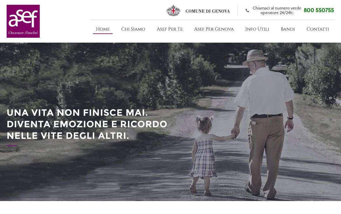 Sito web Asef