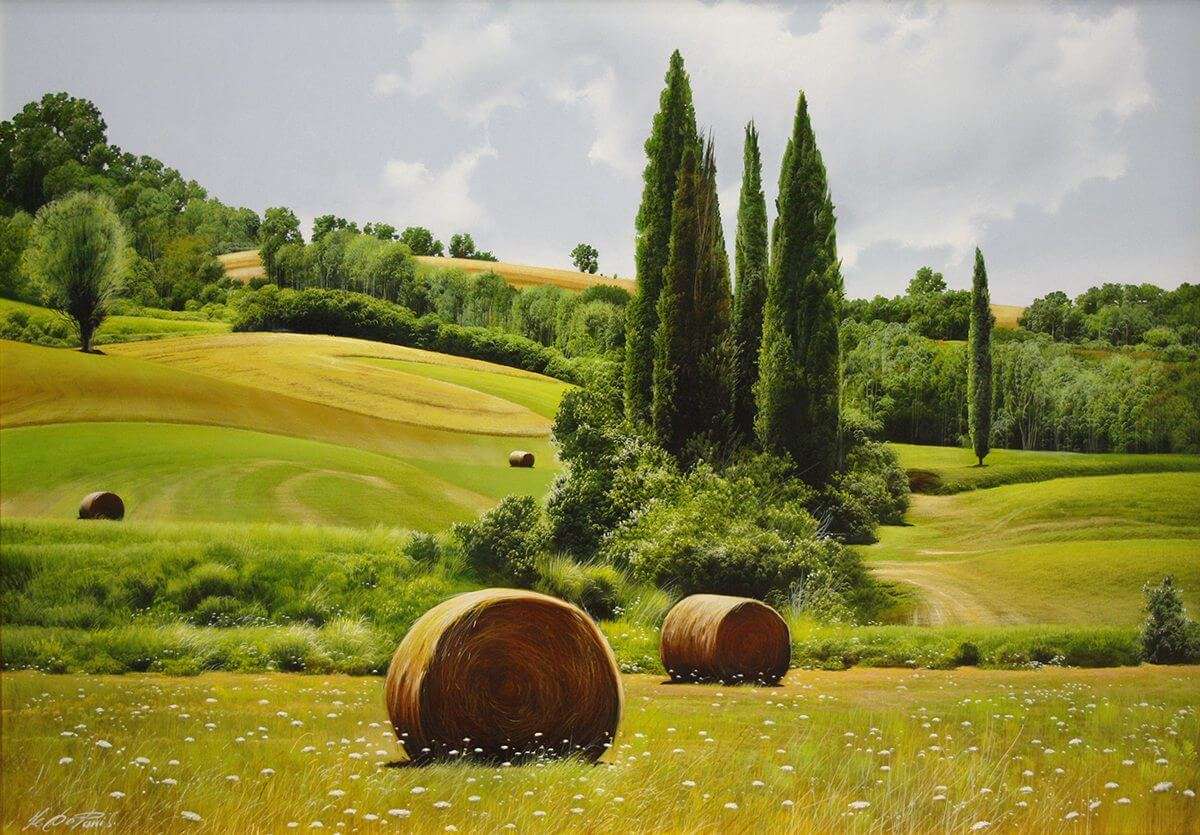 Francesco De Panis olio su tavola 50 x 70 Bivigliano Firenze (1)