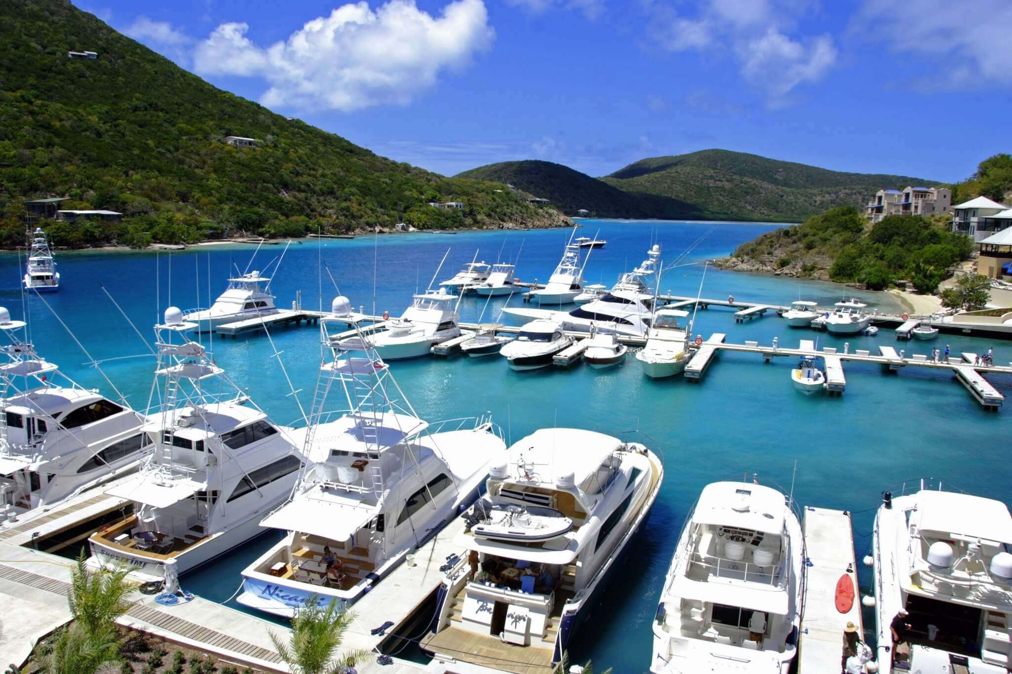 British Virgin Islands, SCRUB Island,Docks/MARINA & mega-YACHTS