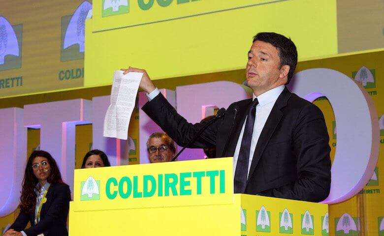 coldiretti renzi etichetta decreto