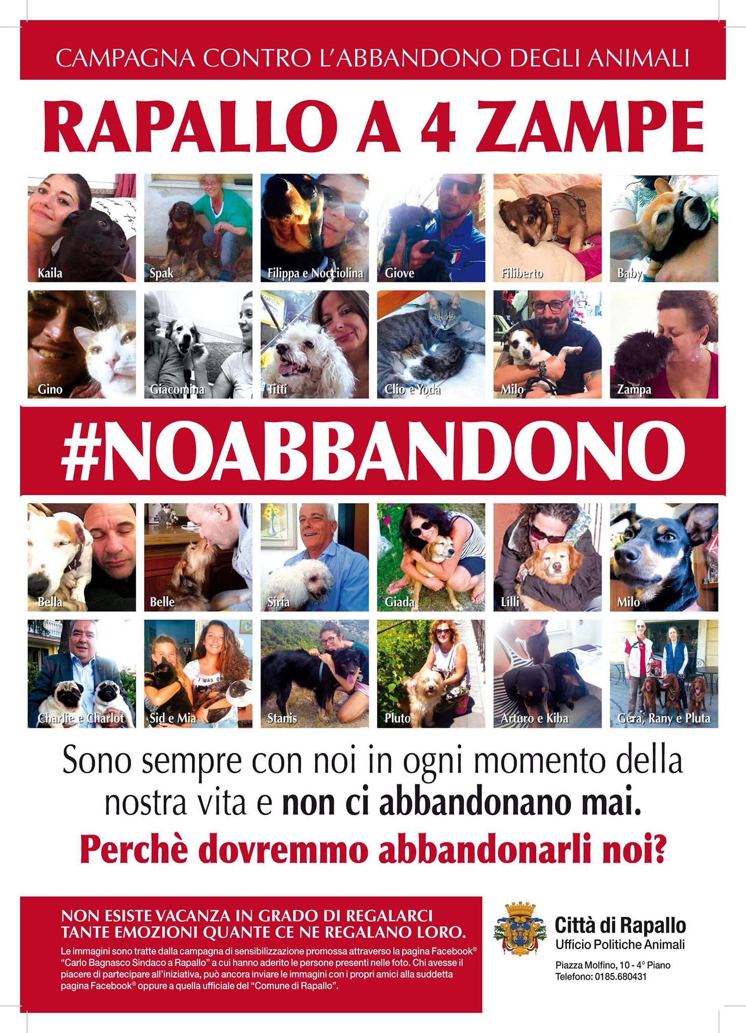 Manifesto campagna No Abbandono