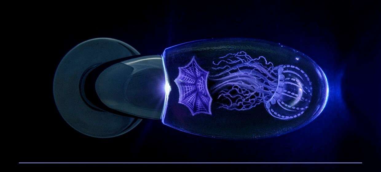 Maniglia medusa blu