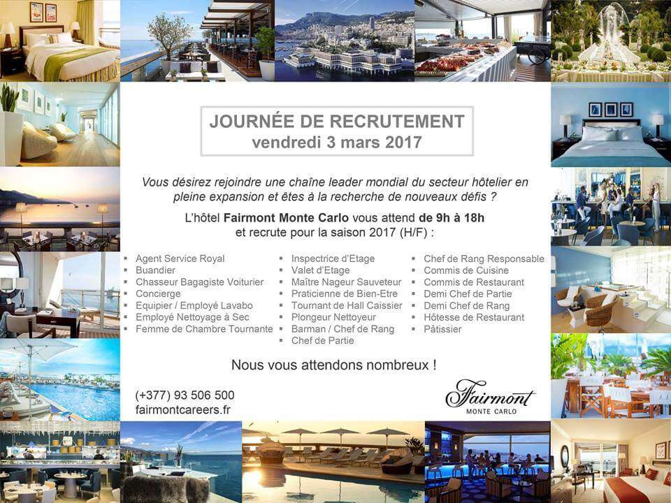 Fairmont – annuncio di lavoro