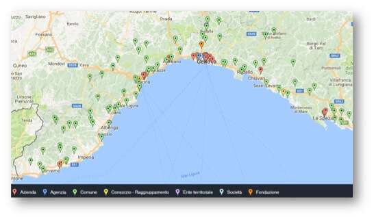 I consorziati, mappa