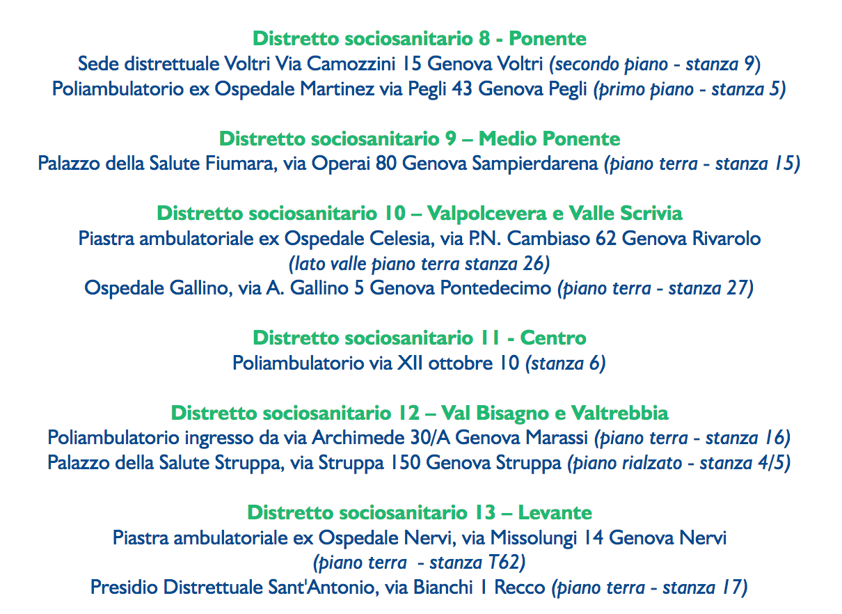 Aperture studi medici Asl 3