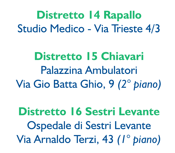 Aperture studi medici Asl 4
