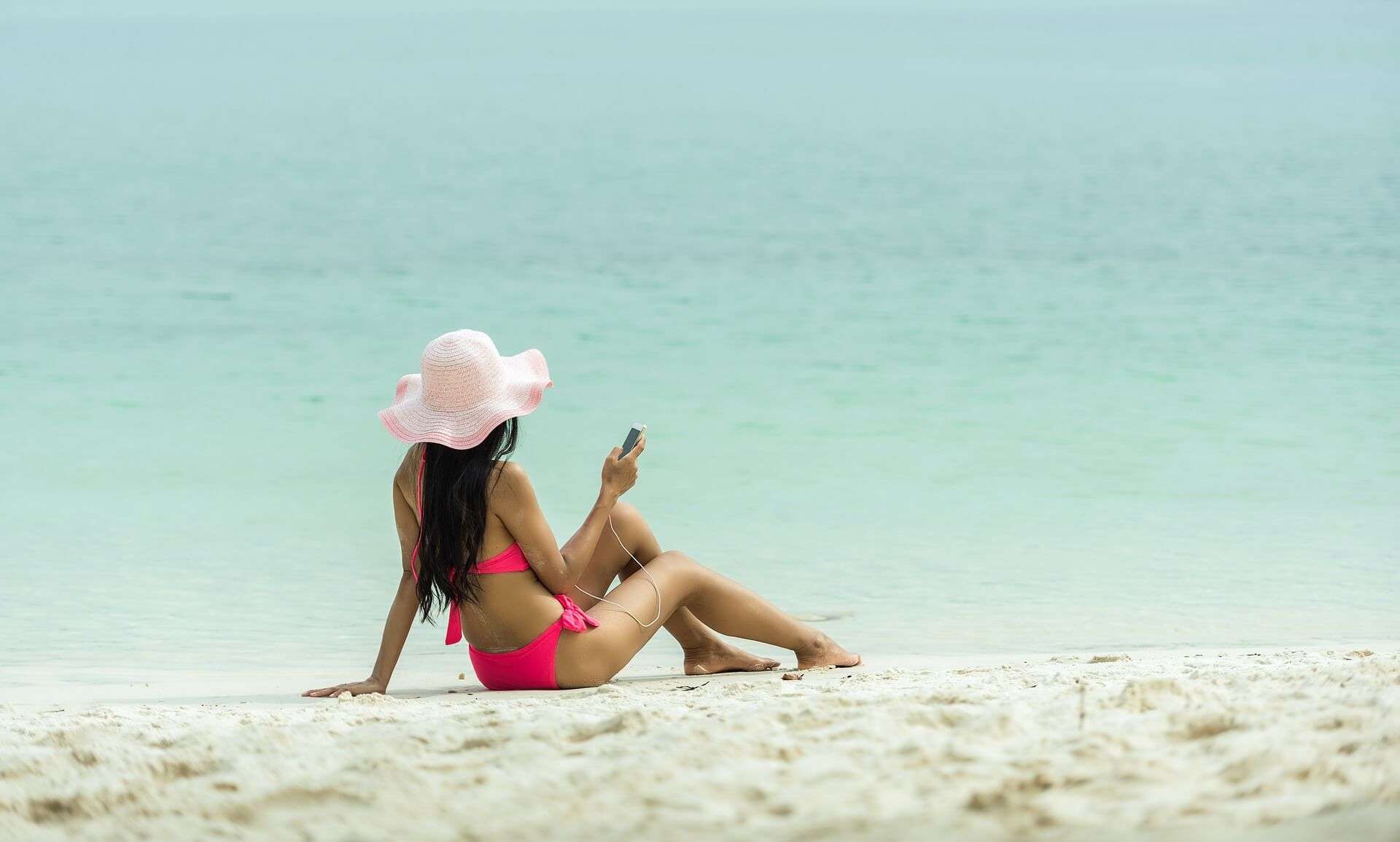 spiaggia smartphone