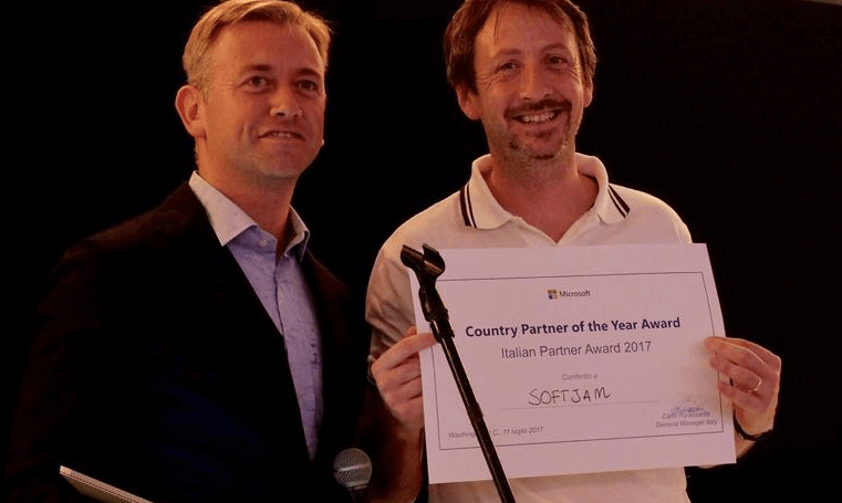 Carlo Purassanta Country manager Italia di Microsoft e Andrea Pescino AD Softjam