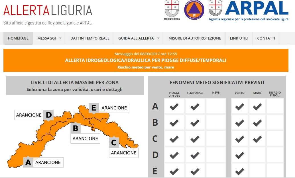allerta arancione