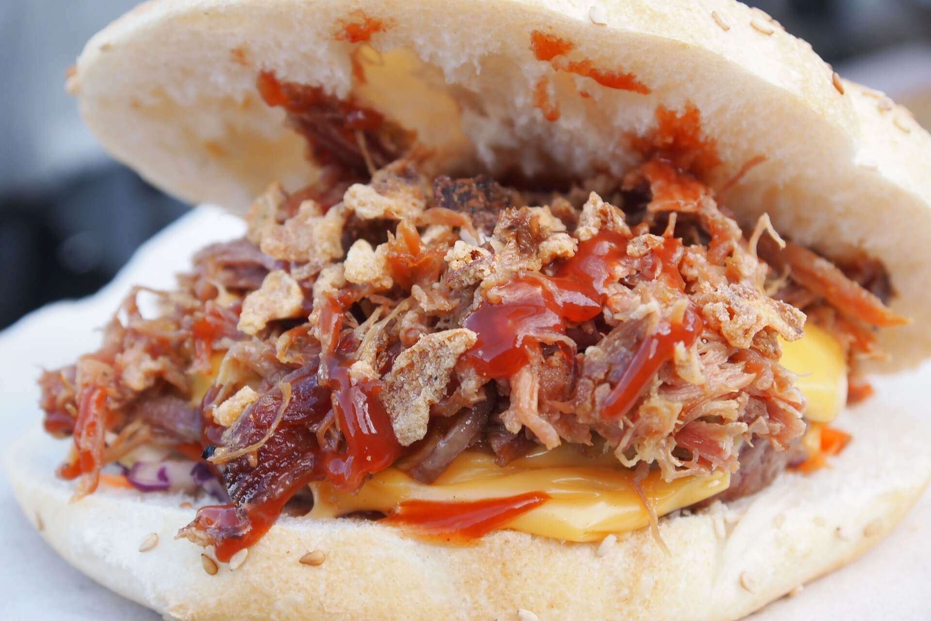 hamburger street food cibo