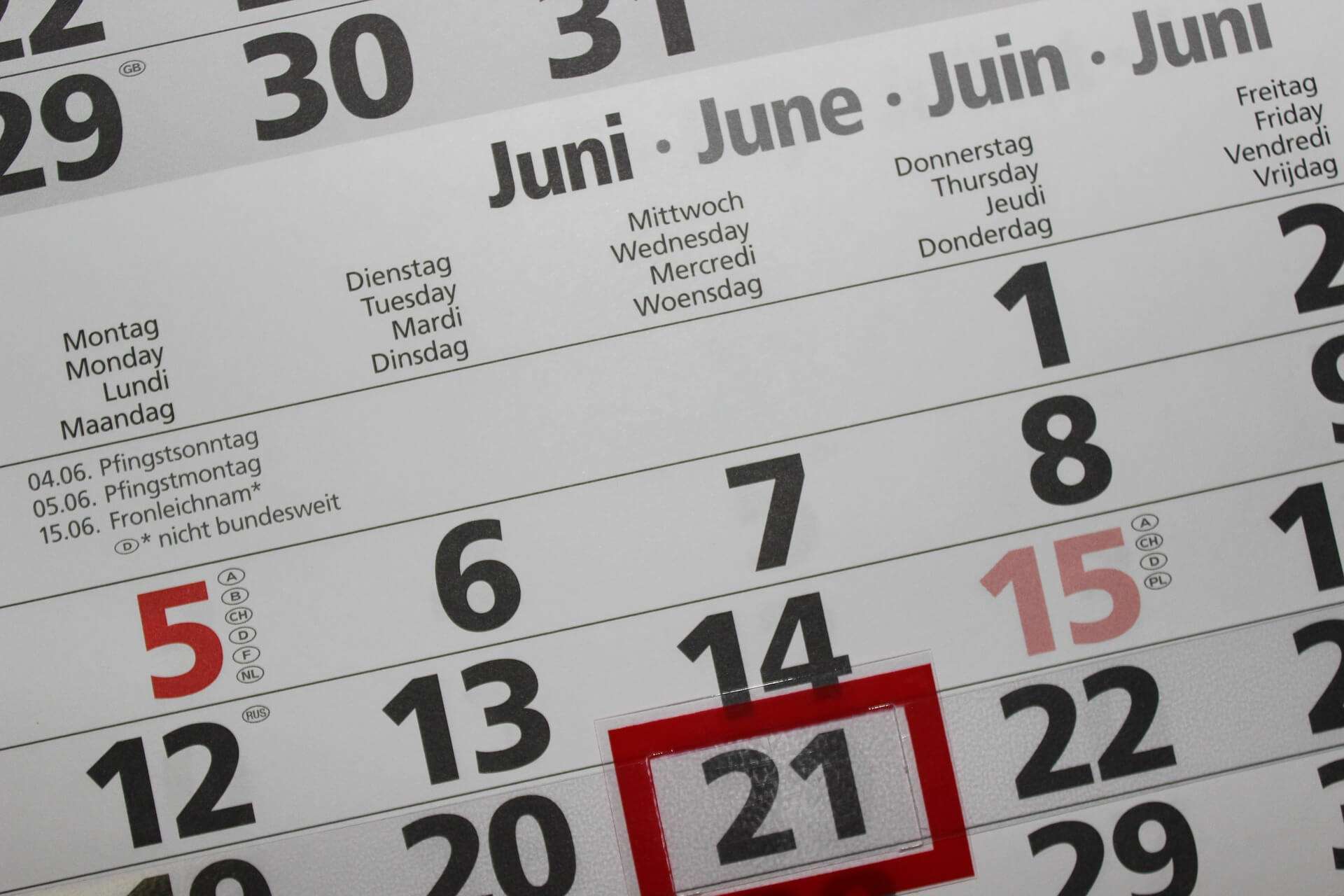calendario tempi pagamento