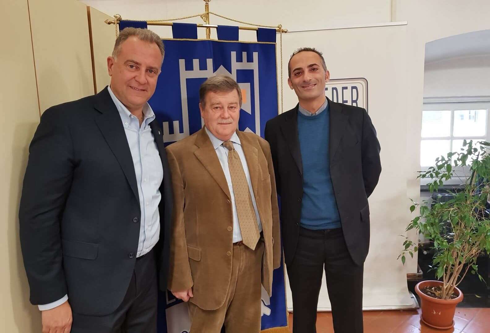 il Presidente del Consiglio comunale di Imperia Diego Parodi, il Coordinatore dei Presidenti di Albenga Vittorio Varalli, il Presidente del Consiglio comunale di Sanremo Alessandro Il Grande