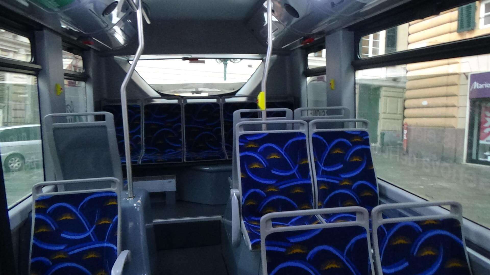 interno autobus, sedili