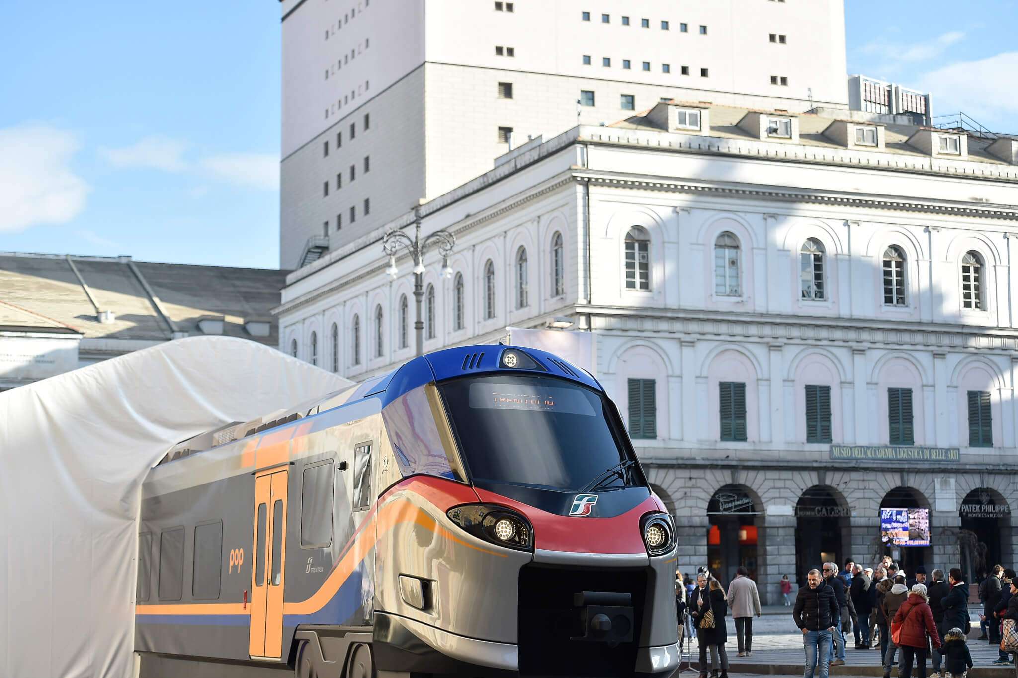 Tappa ligure del roadshow dei nuovi treni Rock e Pop del Trasporto Regionale di Trenitalia.