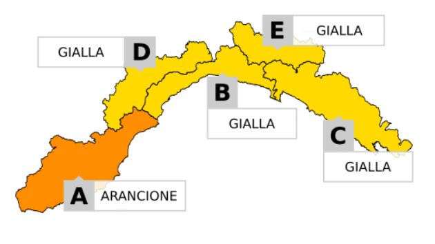 Allerta meteo in Liguria 8 gennaio 2018