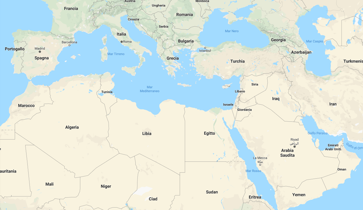 Mediterraneo, Nord Africa Medio Oriente