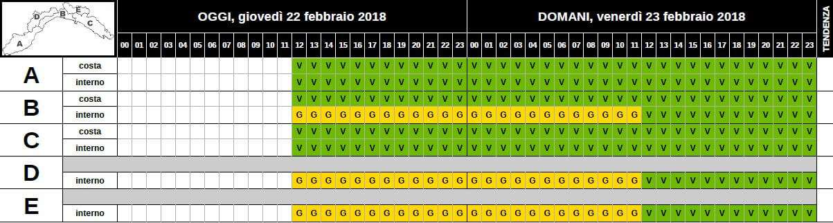 Allerta nivologica, il dettaglio per ore