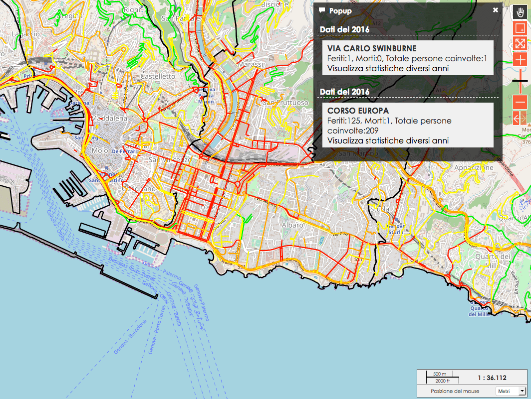 mappa incidenti open genova