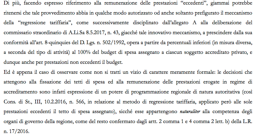Sentenza Tar Liguria su Alisa 2