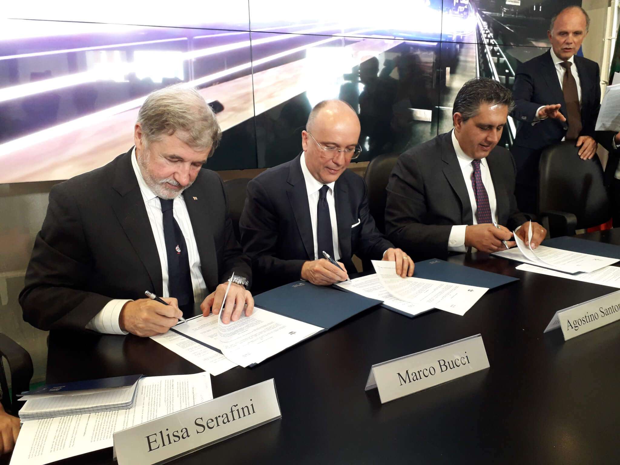 Bucci, Santoni, Toti firmano accordo Cisco Digitaliani