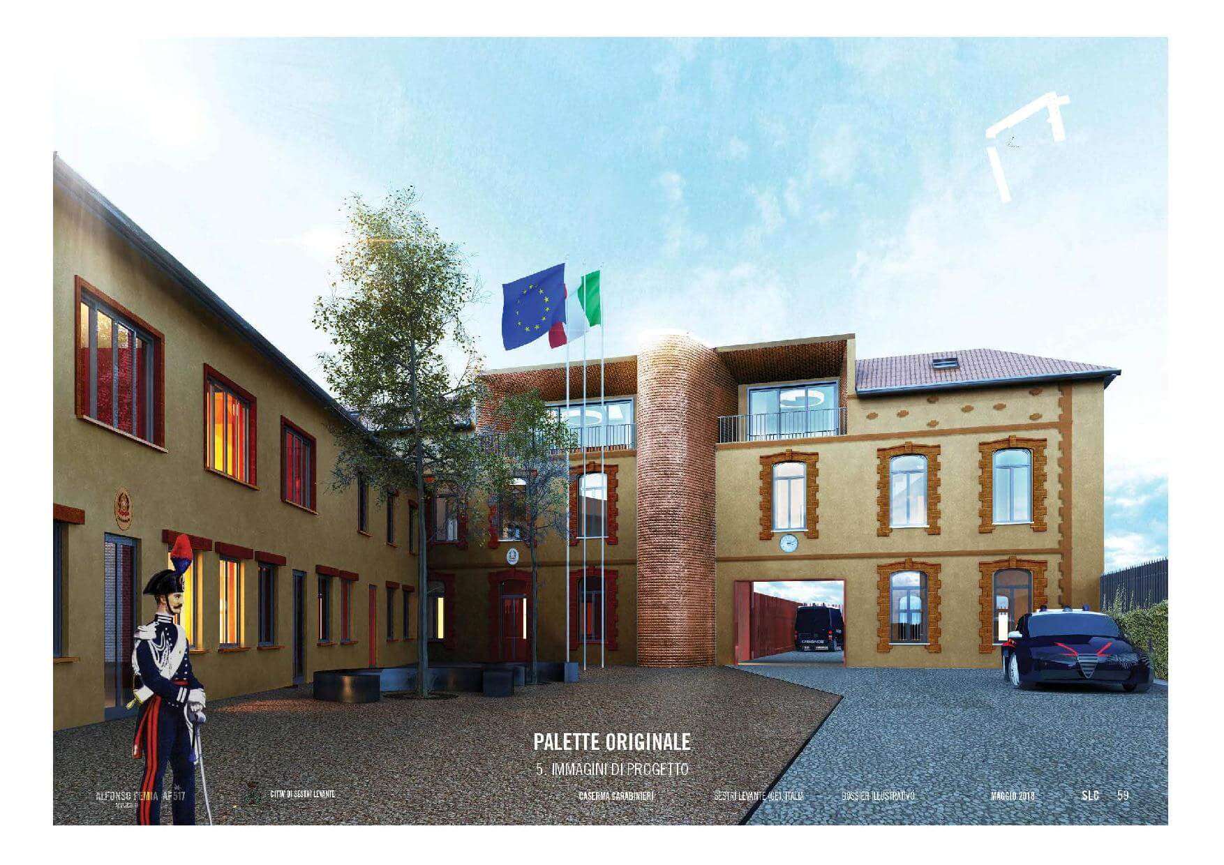 Ipotesi progettuale stazione carabinieri sestri levante