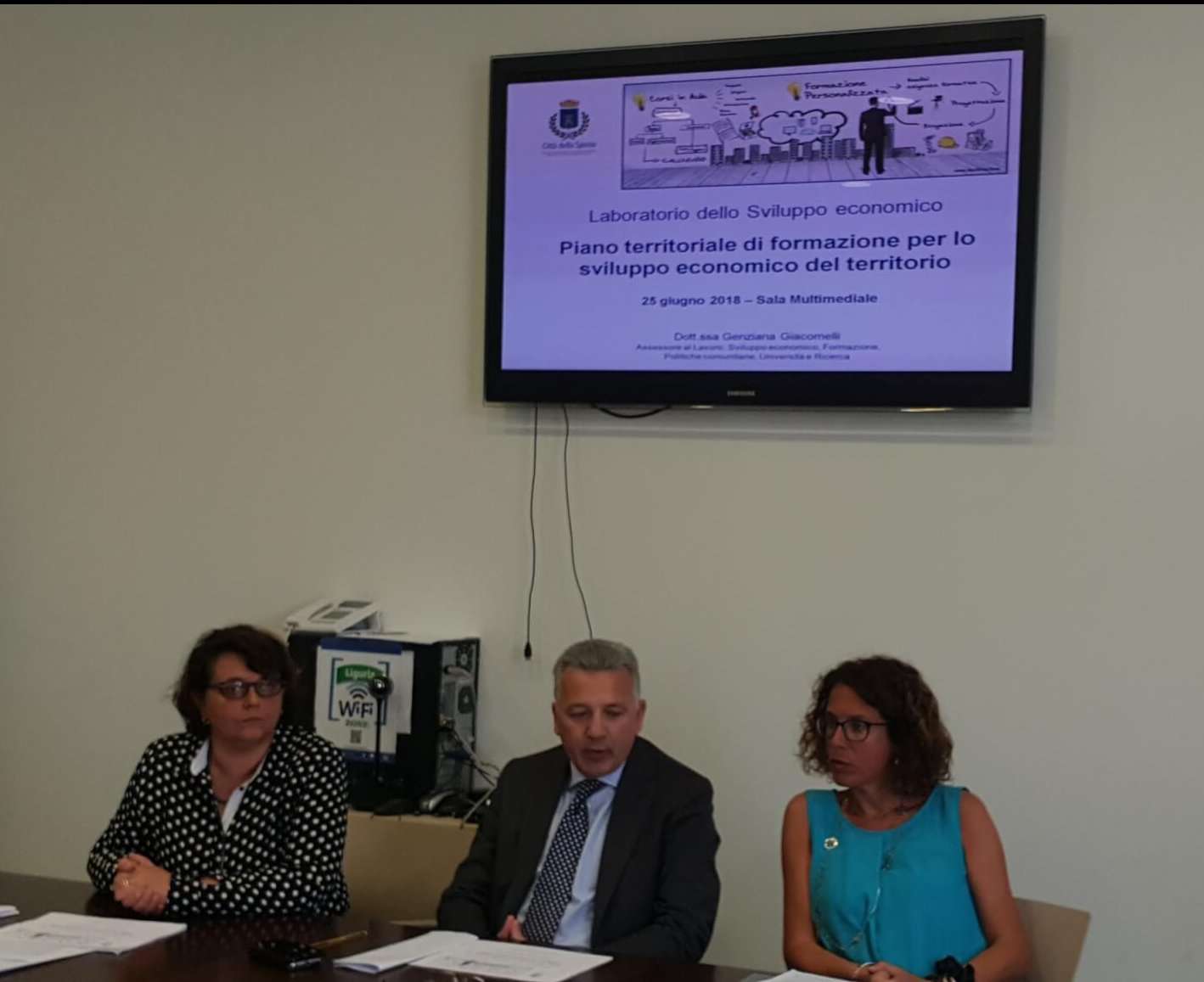 da sx Genziana Giacomelli Pierluigi Peracchini Ilaria Cavo