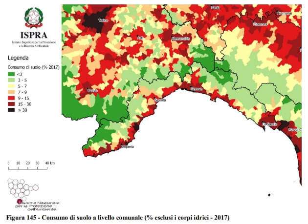 Consumo di suolo a livello comunale