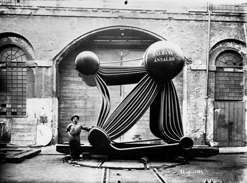 Caldaia per costruzioni navali prodotta nello Stabilimento Meccanico di Sampierdarena, 1913