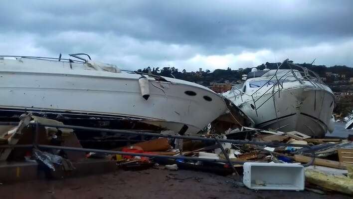 Rapallo dopo lamareggiata