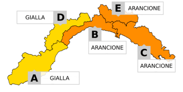 cartina allerta arancione