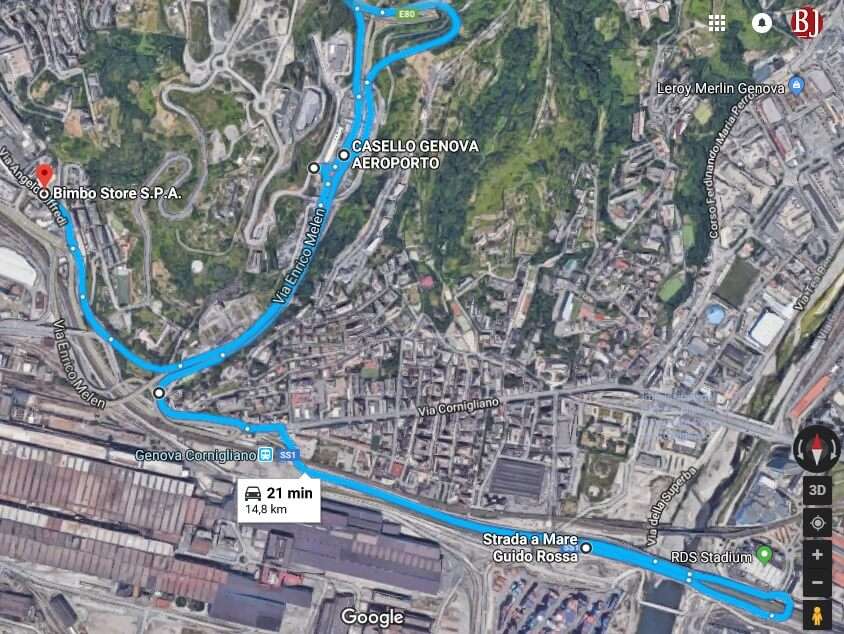 Direttrice Levante-Ponente, il percorso alternativo