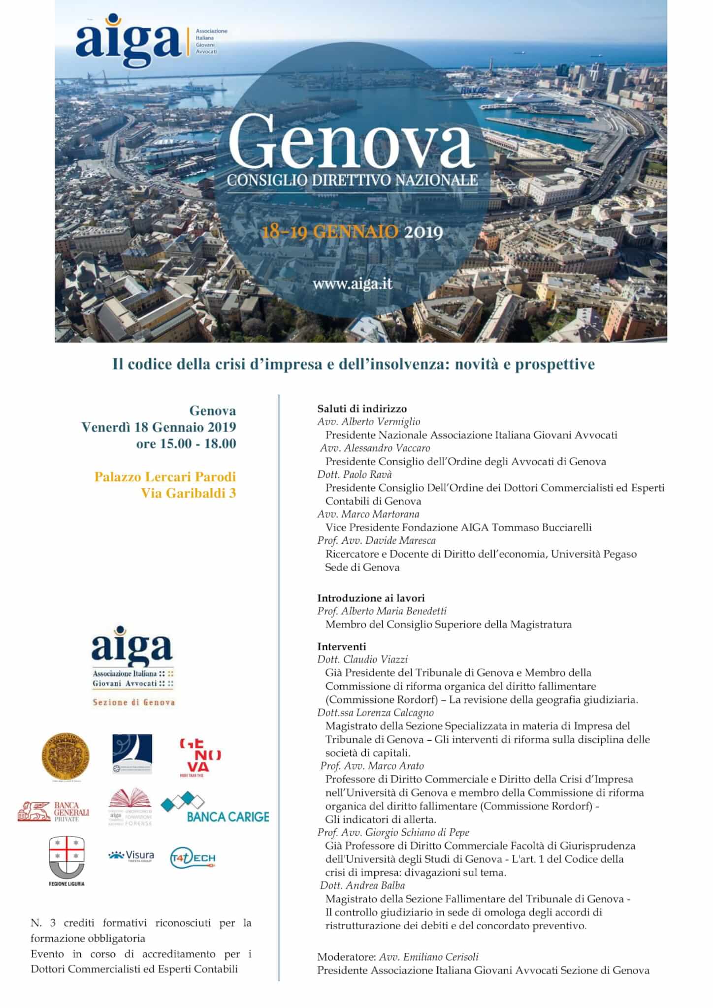 Locandina Convegno 18 gennaio 2019