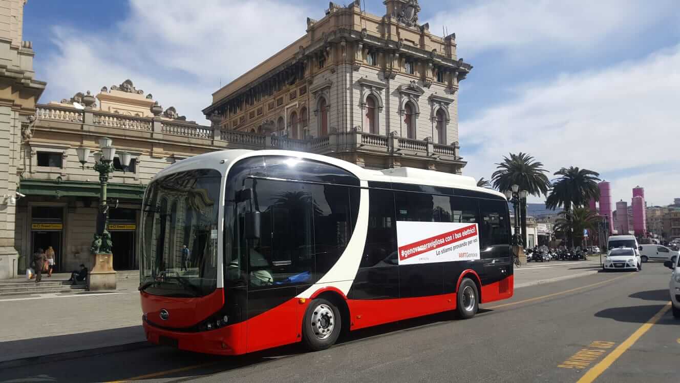 Bus elettrico a Brignole