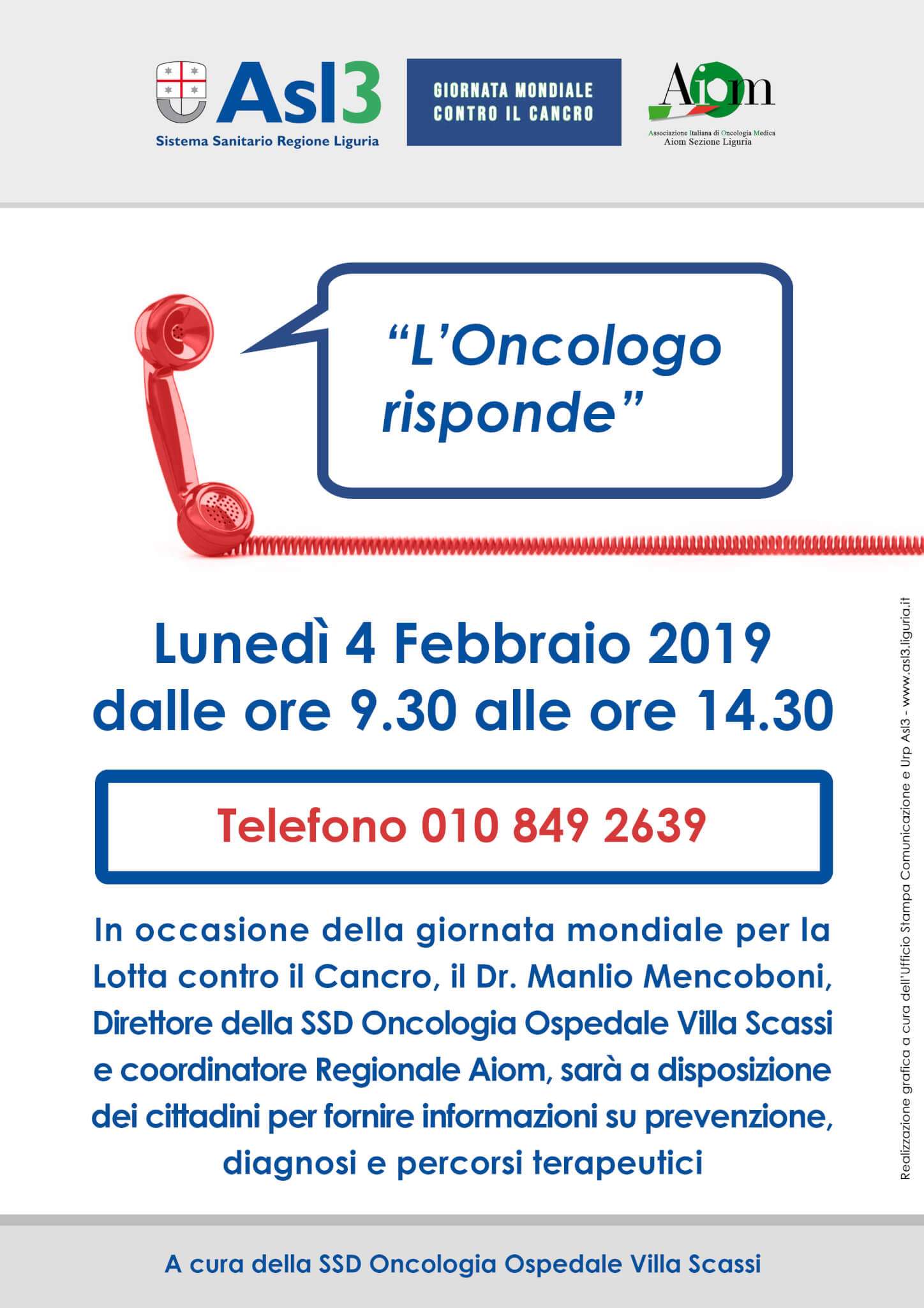 Filo Diretto, l’oncologo risponde