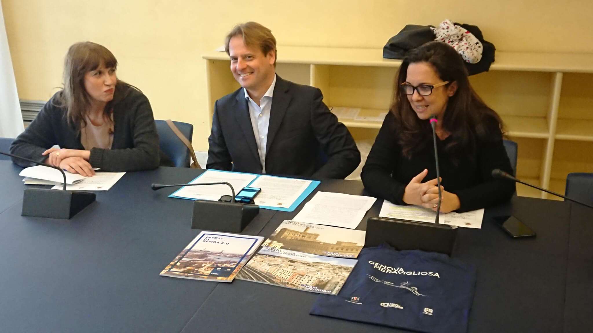 Da sinistra: Laura Ghio, Marco Scajola e Simonetta Cenci