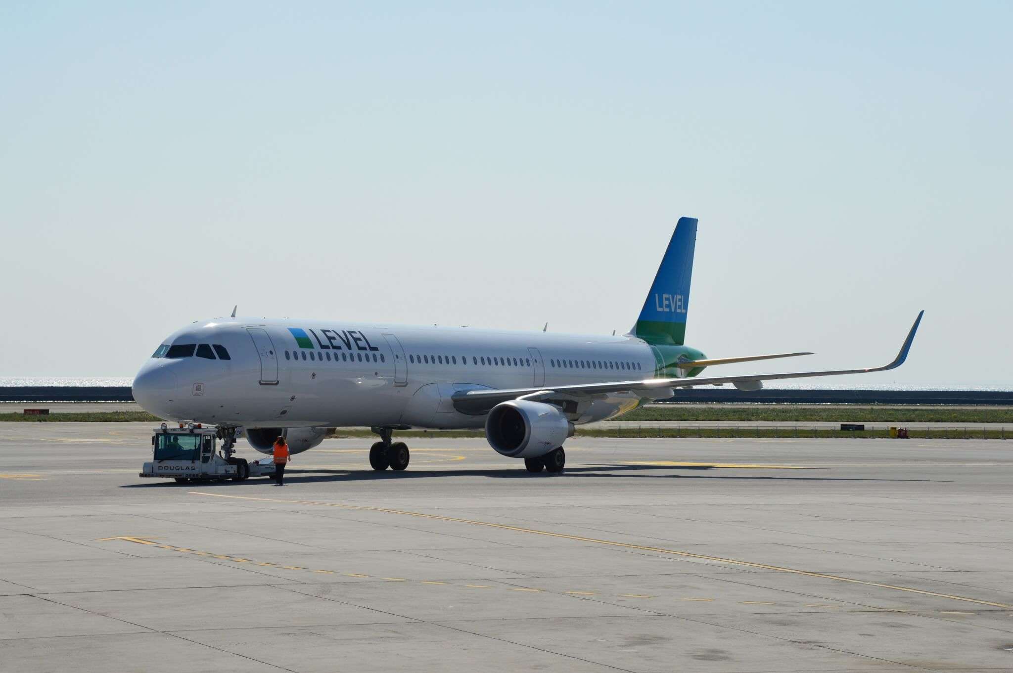 Primo volo Vienna – Aereo LEVEL prima della partenza