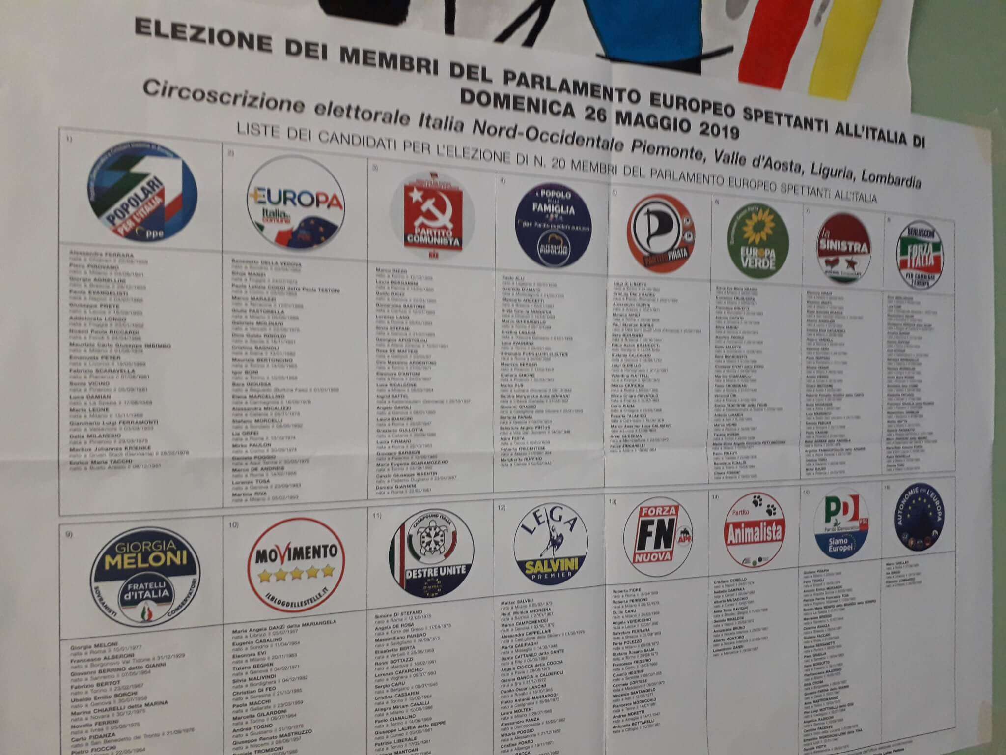 tabellone elezioni