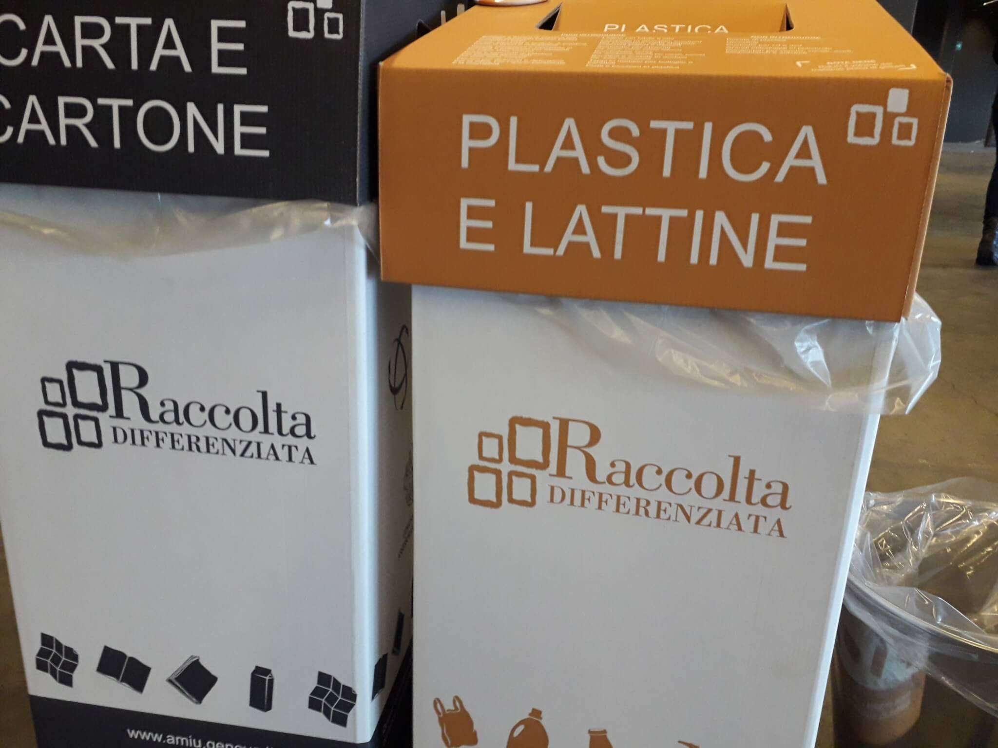 raccolta differenziata bidoni