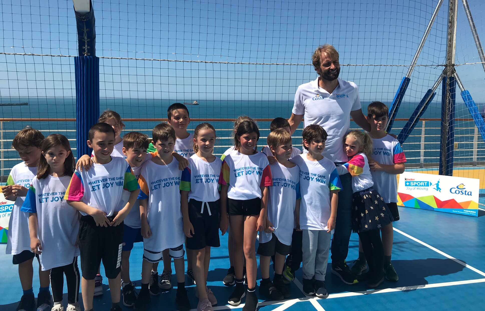 bambini con massimiliano rosolino