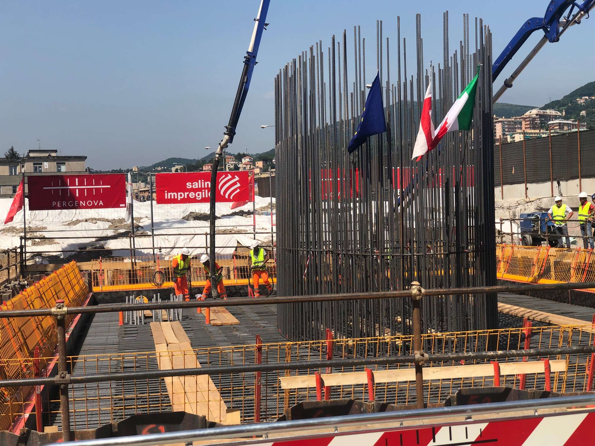 nuovo ponte, posa prima pila