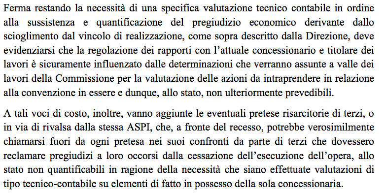 passaggio parere legale gronda