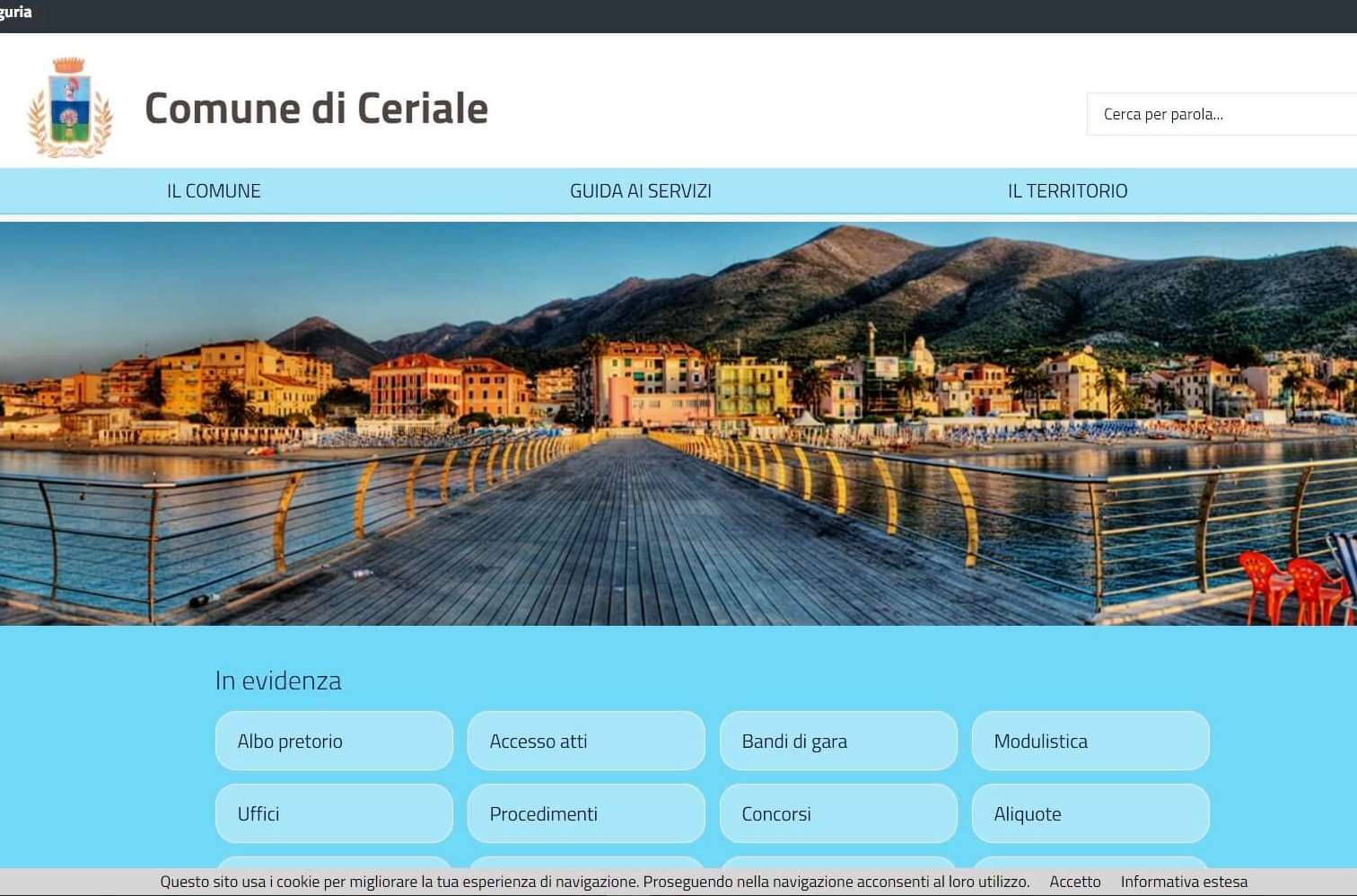 Homepage sito
