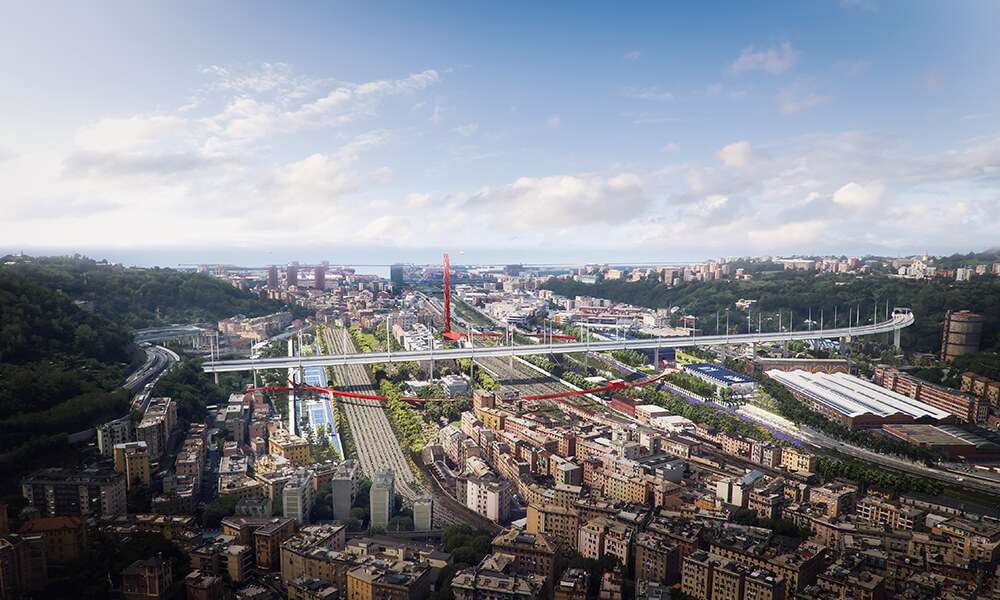 2 Il Parco del Polcevera e il Cerchio Rosso_Vista aerea dell’area di progetto ∏ The Big Picture LQ