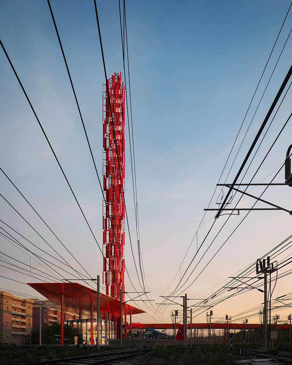5_Il Parco del Polcevera e il Cerchio Rosso_Torre del Vento e nuova Stazione ∏ The Big Picture LQ