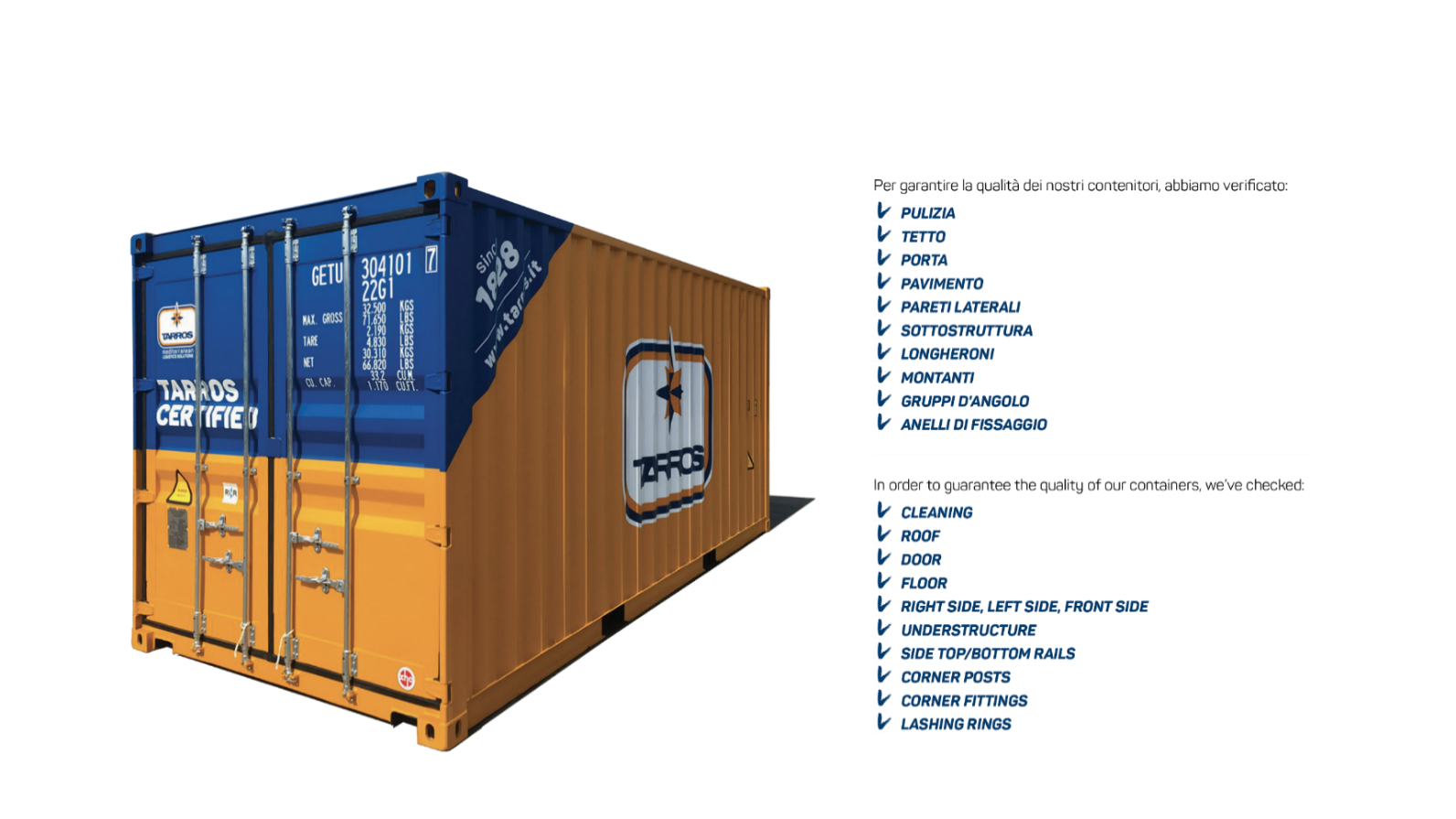 Tarros Certified Container