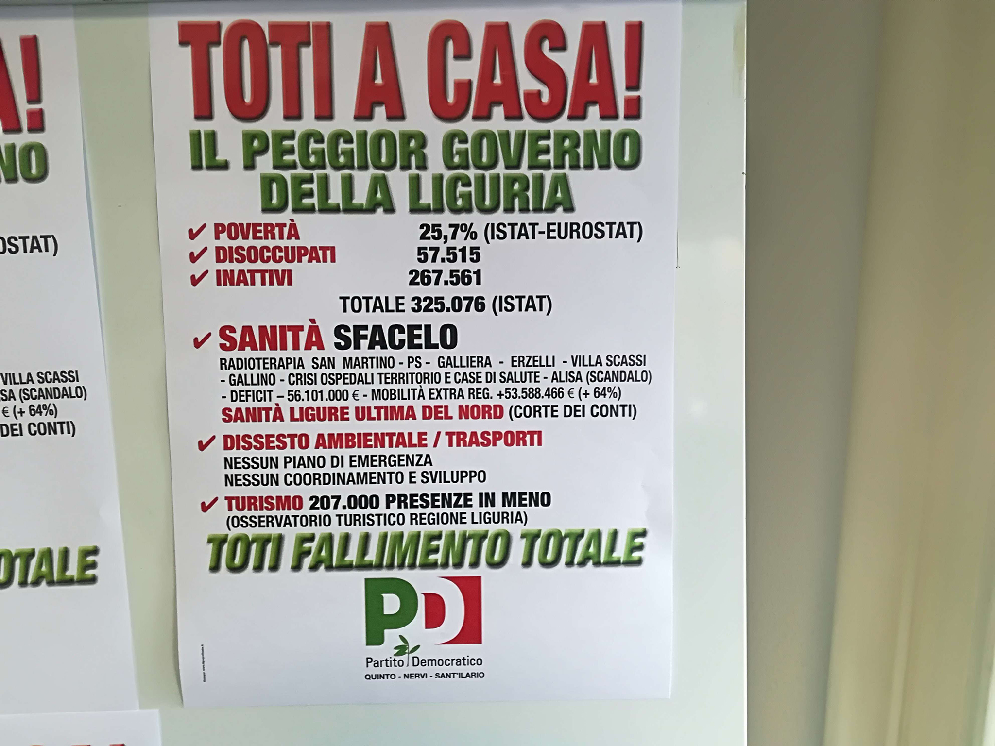 manifesto pd contro toti