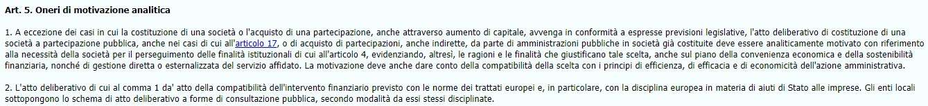 articolo 5