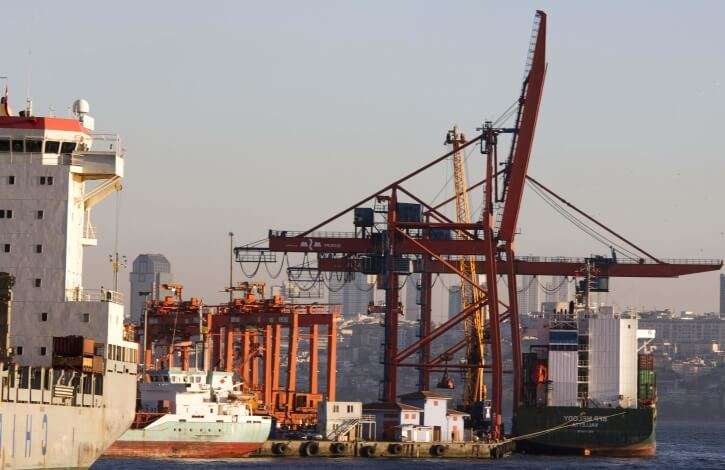 istanbul, sea, water, port, industry, harbor, boat, ship, birds,