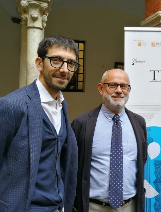Lorenzo Trompetto a sx con presidente uscente Benedetto Besio a dx